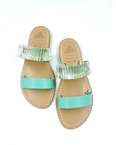 Sandalo Fisarmonica Verde acqua